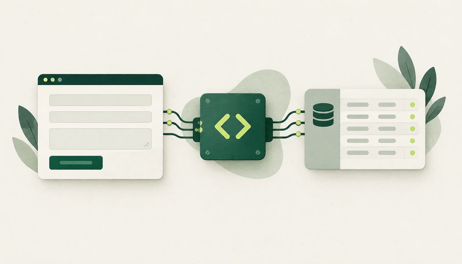 Ilustrace vlastního pluginu propojujícího webový formulář s databází firemního systému.
